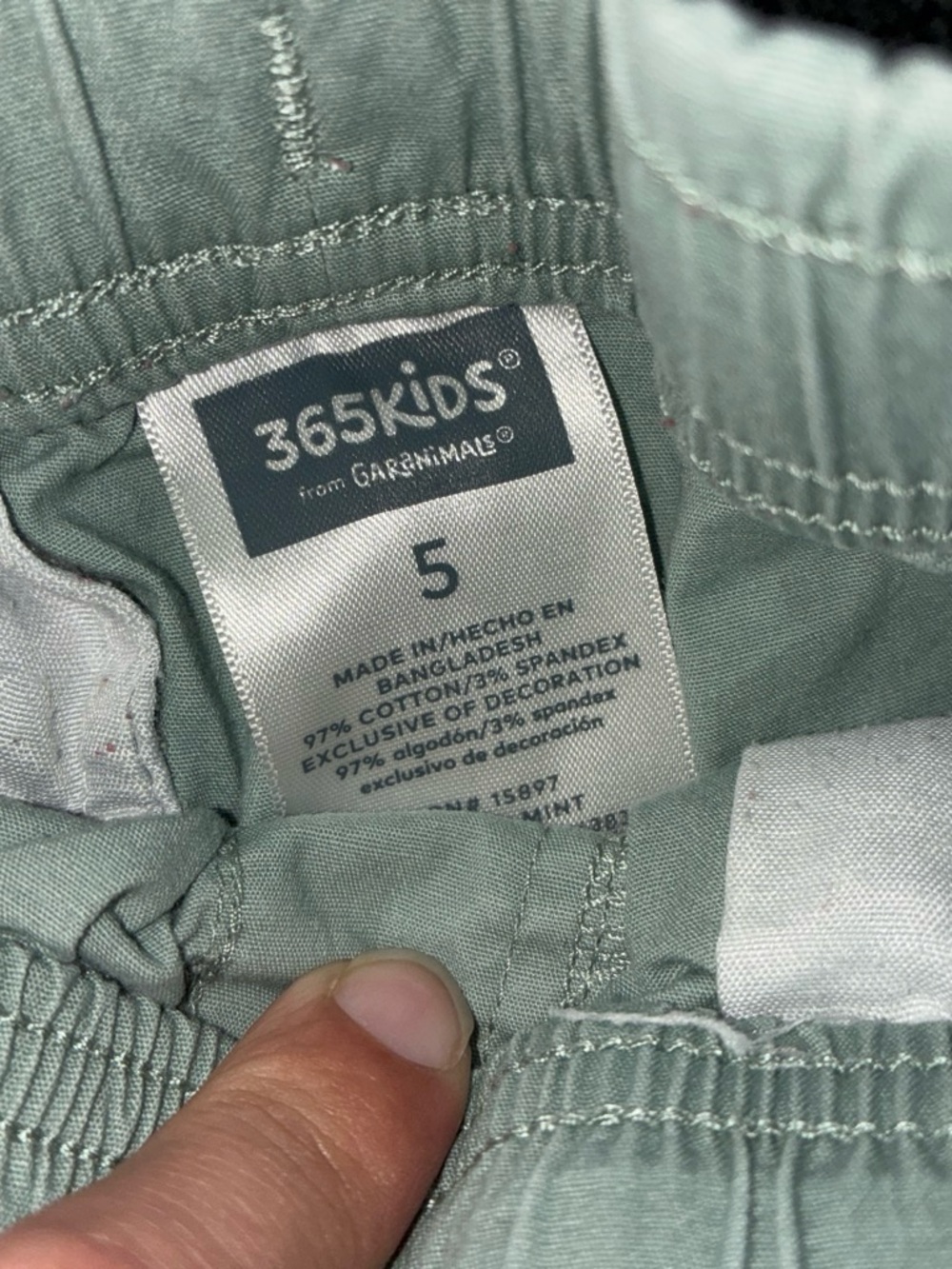 Garanimals Light Sage Green Elastic Waist Kids Shorts